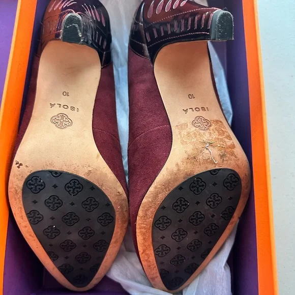 Stunning ISOLA heels Size 10 M Crimson - Picture 3 of 11